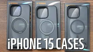 Three TORRAS iPhone 15 Cases With MagSafe & Kickstands