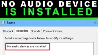 No audio output device is installed | Windows 10 FIX