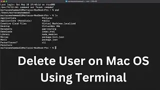 How to delete User on Mac OS using Terminal