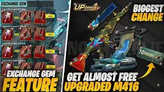 OMG 😱 Biggest Change | Get Almost Free Upgraded M416 | New Exchange Gem Feature | Pubgm\Bgmi