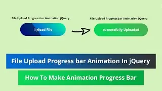 File Upload Progress bar Animation in Html, Css & Jquery | How to Make  Animate Progress Bar