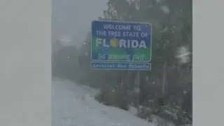 It is snowing in Florida