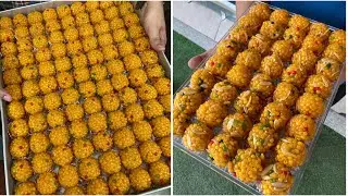 Boondi Laddo Making in Bulk || Indian Sweets #laddo #boondiladdo