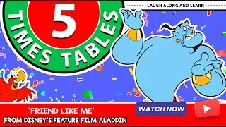 5 Times Table Song | Friend Like Me from Aladdin | Laugh Along and Learn