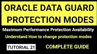 Data Guard Protection modes - Oracle 19c Physical Standby Database Tutorials