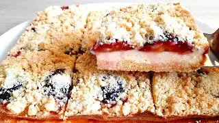 Сливовый Пирог с Творогом Простейший Рецепт. Пирог со Сливами
