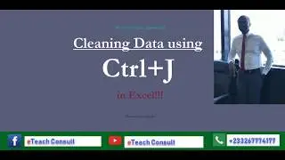 Clean data using Ctrl+J in 