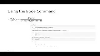 Using MATLAB's bode Command