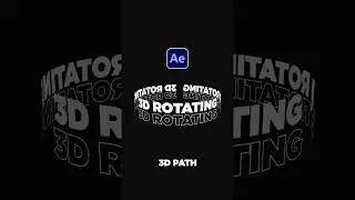 Create 3D Path Rotating Text in After Effects #tutorial