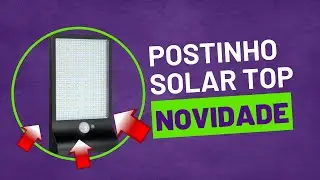 Luminária Solar Autônoma Com Luz Forte e Sensor de Presença