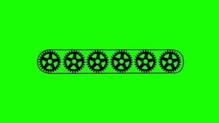 Conveyor on a Green Screen Background