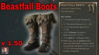 Diablo IV Unique Items - Beastfall Boots (Rogue)[v1.5.0]