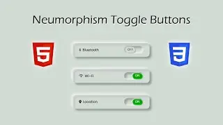 Make Neumorphism Toggle Buttons with HTML and CSS