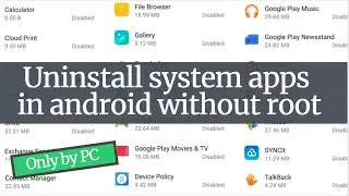 How to remove system apps without root