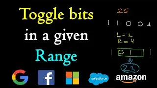 Toggle bits in a given range