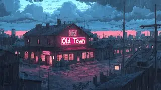 Nostalgic Lofi Hip Hop Beats 🌌 1980s & 90s Retro Vibes Japanese Town Ambience 🌃 Lofi Rain Playlist