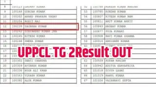 UPPCL TG2 Result 2023 | Cut Off, Merit List