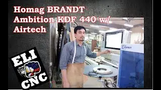 LIPPING MACHINE IN PRODUCTION AND TUTOR / HOMAG BRANDT AMBITION KDF 440 WITH AIRTECH MODEL 2016