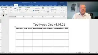 Creating a quick database with Microsoft Word