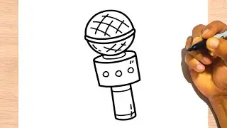 How to Draw a MICROPHONE easy - Drawing Step by Step
