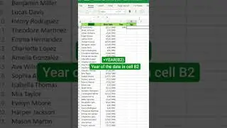 👩‍🏫  Formulas to calculate age and year from Birth date 