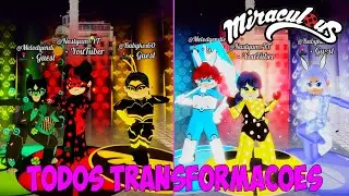 [NEW] MJ TODOS TRANSFORMAÇOES DO GRUPO - MIRACULOUS ROBLOX!