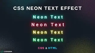 Simply Create Eye-Catching Neon Text Effects with HTML & CSS