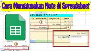 Cara Menggunakan Note di Spreadsheet / Google Sheet