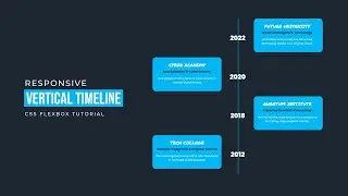 Responsive Vertical Timeline using HTML CSS | CSS Flexbox