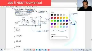 NEET || JEE || How to find charge on capacitor at steady state in R-C circuit