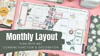 Monthly Spread || Plan With Me || The Happy Planner