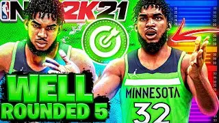 BEST RARE WELL ROUNDED FIVE BUILD IN NBA 2K21 NEXT GEN! (KARL ANTHONY TOWNS BUILD!)