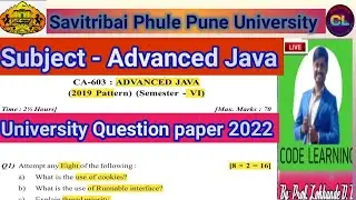 Advanced Java University Question Paper -2022 |Adv Java Question Paper -2022 |Advanced Java  |Java