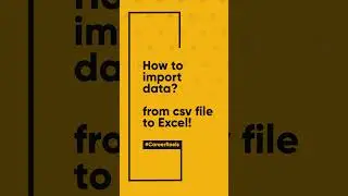 How to import data from csv file to Excel  