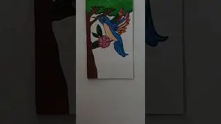 Colorful bird drawing || How to draw a bird #shorts#ytshorts#FireandDesire_4444#art