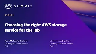 AWS Summit ATL 2022 - Choosing the right AWS storage service for the job (STG201)