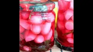 Такая редиска хороша и в салате и как закуска к водке! Pickled radish! Table decoration.