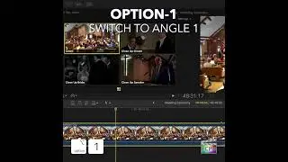 Final Cut Pro Shortcut | Option-1 | Switch to Viewer Angle 1