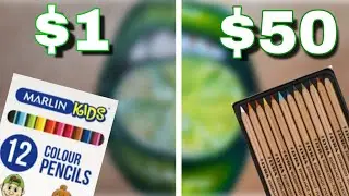 $1 vs $50 COLOR PENCILS || CHEAP VS EXPENSIVE ART SUPPLIES