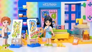 Building a teen bedroom full of art and chaos 🎨💥 Liann's Room Lego Friends build & review