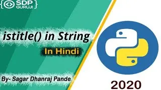 istitle Function in String #18| Inbuilt String Function in Python | Python string Method | SDPGuruji