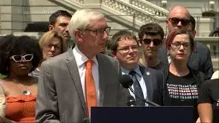 Gay pride flag raised over Wisconsin Capitol