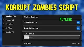 Korrupt Zombies Script | Roblox Script | Not Patched | No Ban