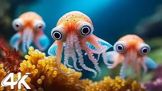 Aquarium 4K VIDEO ULTRA HD 🐠 Beautiful Coral Reef Fish - Relaxing Sleep Meditation Music