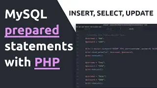 How to write mysql prepared statements with PHP to insert, select, and update data.