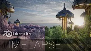 Blender Timelapse - Futuristic Forest