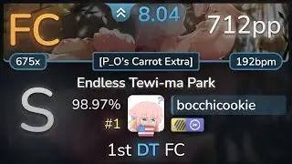 bocchicookie | IOSYS - Endless Tewi-ma Park [P_O's Carrot Extra] +HDDT 98.97% FC #1 | 712pp - osu!