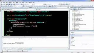 jQuery tutorial - How to prevent Cut Copy Paste!