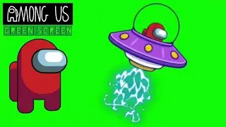 Green Screen Cartoon Animation - Chroma key | AMONG US ufo | Unlispace Original 2021