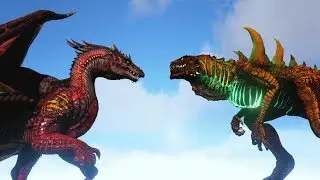 ALPHA DRAGON vs GODZILLARK | ARK: Survival Evolved | Cantex